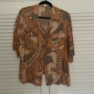 Floral Button-Up Blouse